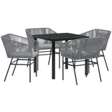 vidaXL Set od 3 Siva PE Ratan 4-sjedeće Materijali otporni na UV | shoptok.hr