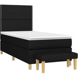  Krevet s oprugama i madracem crni 90x200 cm od tkanine | shoptok.hr