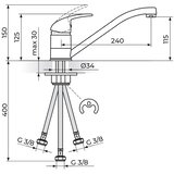 Rosan slavina za sudoperu king 3 cevi J381003 | Eponuda.com