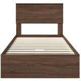  Okvir za krevet Smeđi hrast 90 x 190 cm Konstruirano drvo | shoptok.hr