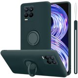 Cadorabo Ohišje, združljiv z Realme v tekoči zeleni barvi - zaščitni pokrov iz fleksibilnega silikona TPU z obročem, (20591639) | Shoptok.si