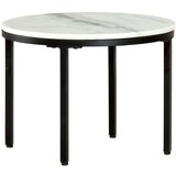 vidaXL stolić za kavu bijelo-crni Ø 50 cm od pravog punog mramora | shoptok.hr