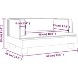 vidaXL Otroški kavč krem 60x40x30 cm žamet | Shoptok.si