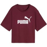 Puma Majice s kratkimi rokavi Ess Cropped No. 1 Logo Relaxed Tee Rdeča Cene