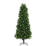 vidaXL Božično drevo med 300 LED z stojalom Zelena 240 cm PE | Shoptok.si