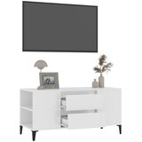 TV ormarić sjajni bijeli 102 x 44,5 x 50 cm konstruirano drvo | Eponuda.com
