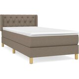  Krevet s oprugama i madracem smeđesivi 80x200 cm od tkanine | shoptok.hr