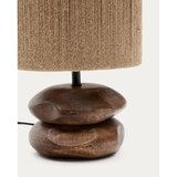 Kave Home Stolna lampa od masivnog bagrema u tamnoj prirodnoj boji (visina 43 cm) Kor – | shoptok.hr