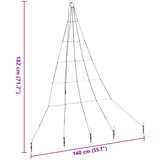  LED Božićno drvce s zemljanim klinovima Plava 182 cm Metal | shoptok.hr