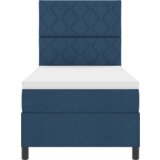  Krevet sa kutijom s madracem i LED plavim 100x200 cm tkanina | shoptok.hr