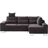 Hom`in SEDEŽNA GARNITURA, gladka tkanina temno rjava | Shoptok.si