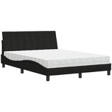  Krevet s madracem Hanko crni 140 x 190 cm od tkanine | shoptok.hr