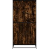 vidaXL Visoka omara dimljen hrast 68x35x139 cm inženirski les | Shoptok.si