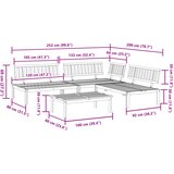  4-dijelni set vrtnih sofa od paleta od masivnog drva bagrema | shoptok.hr