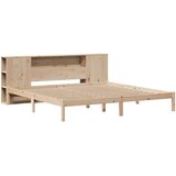 vidaXL Krevet s regalom za knjige bez madraca 180x200 cm od borovine | shoptok.hr