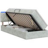  LED krevet za pohranu s madracem Svjetlosiva 100 x 200 cm | shoptok.hr