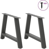  Noge za klub stolić A-oblika 2 kom antracit 60 x (42-43) cm čelik | shoptok.hr