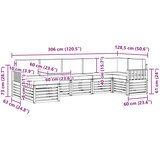 Set vanjskih sofa 6 pcs Bijela i Bež 306 x 128,5 x 73 cm | Eponuda.ba