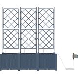  Vrtna saksija 5 pcs Sivi 120 x 120 x 142 cm Plastika | Eponuda.com