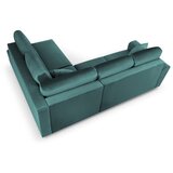 Cosmopolitan Design Petrolej zelena baršunasti sklopiva/s prostorom za odlaganje kutna garnitura (s desnim kutom/u obliku slova L) Kyoto – | shoptok.hr