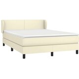  Boxspring - Krevet s oprugama i madracem krem 140x200 cm od umjetne kože - Krema 140 x 200 cm Gladak dizajn | shoptok.hr