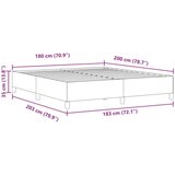  Okvir kreveta svijetlo zelena siva 180x200 cm od žoržeta | shoptok.hr