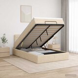  od pjene s madracem i LED-om Krem 120 x 190 cm Tkanina | shoptok.hr