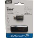 Team Group TeamGroup tc175364gb26 64gb c175 usb 3.2 black with type c adapter cene