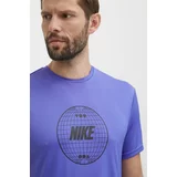 Nike Kratka majica za vadbo Lead Line vijolična barva