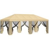  Pokrov za gazebo s bočnim zidovima 6 x 3 m Krem Poliester 190 | shoptok.hr