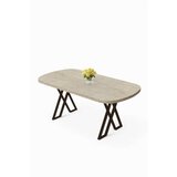 Hanah home trpezarijski sto kaye travertine brown Cene