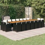  19-dijelni vrtni blagovaonski set s jastucima poliratan crni | shoptok.hr