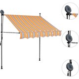 Tenda na ručno uvlačenje s LED svjetlima 100 cm žuto-plava | Eponuda.com