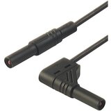 SKS Hirschmann 4 mm safety test lead\, plugs straight/angled\, 1 mm²\, 200 cm, (20423223) Cene
