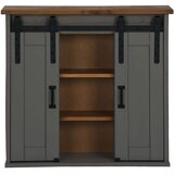 vidaXL Viseći ormarić HALDEN 2 klizna vrata sivi 75x22,5x70 cm bor | shoptok.hr