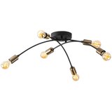 Opviq Visilica BANANA crna/ vintage, metal, 67 x 67 cm, visina 25 cm, 6 x E27 40 W, Banana - 1142 | shoptok.hr