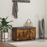  Klupa za hodnik s jastukom Dimljeni Hrast 80 x 38 x 46 cm | Eponuda.ba