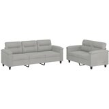  2-dijelni set sofa s jastucima svjetlosivi od mikrovlakana | shoptok.hr