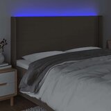  Uzglavlje smeđesivo 183 x 16 x 118/128 cm od tkanine | shoptok.hr