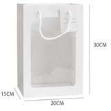 INF 10-delni komplet belih darilnih vrečk z okencem - 30x20x15 cm, (5000158627) Cene