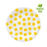  Tanjuri papirnati Dots 18cm 6kom - Žuta | shoptok.hr