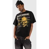 Xeroxed Collage Cropped T-shirt limo black
