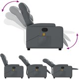  fotelja za odmor, siva, umjetna koža | shoptok.hr