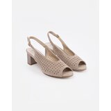 GOODIN Beige low-heeled sandals | Shoptok.si
