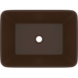  Luksuzni umivaonik mat tamnosmeđi 41 x 30 x 12 cm keramički | shoptok.hr