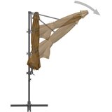  Konzolni vrtni suncobran s čeličnim stupom 300 cm smeđesiva | Eponuda.com