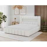 ELTAP Krem tapecirani bračni krevet s prostorom za odlaganje s podnicom 180x200 cm Lamica – | shoptok.hr