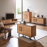 XORA komoda, črna, barve hrasta | Shoptok.si