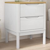 Furnova Nočna omarica FLORO bela 45x39x57 cm trdna borovina, (21927328) Cene