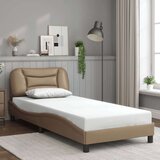  Okvir kreveta s LED svjetlima cappuccino 80x200 cm umjetna koža | shoptok.hr